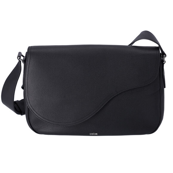 Dior Handbags - Christian Dior Saddle Messenger Bag Shoulder Bag 1ADME130YMJ Black Leather